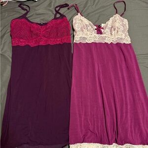 Adore Me Lace Trim Medium Nightgown Slip Set Lot
